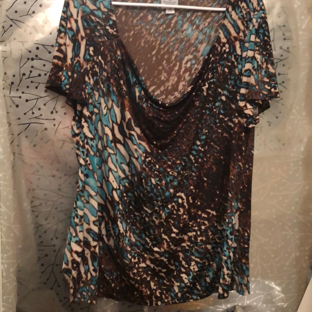 Brown printed top from Worthington